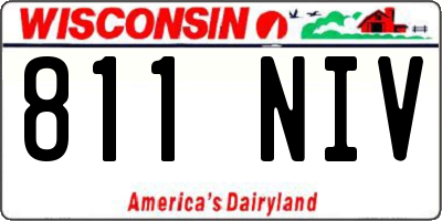 WI license plate 811NIV