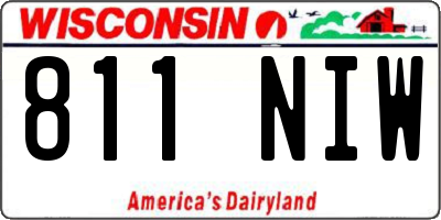 WI license plate 811NIW