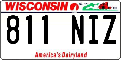 WI license plate 811NIZ
