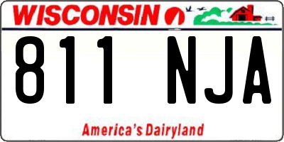 WI license plate 811NJA