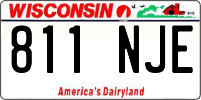 WI license plate 811NJE
