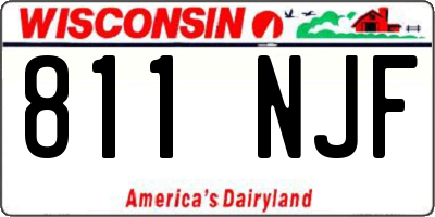 WI license plate 811NJF