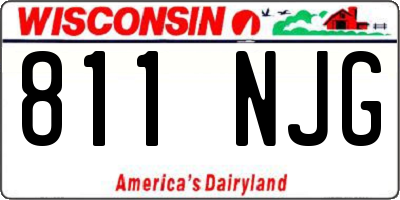 WI license plate 811NJG