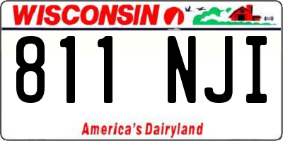 WI license plate 811NJI