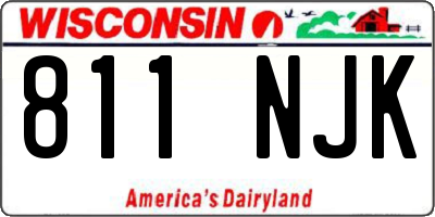 WI license plate 811NJK