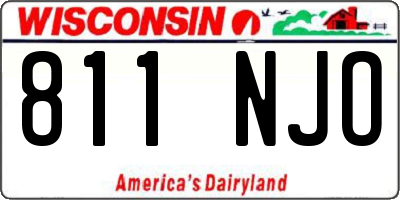WI license plate 811NJO