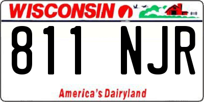 WI license plate 811NJR