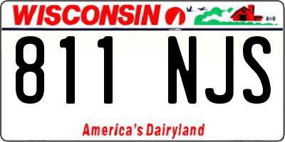 WI license plate 811NJS