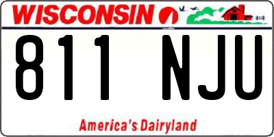 WI license plate 811NJU