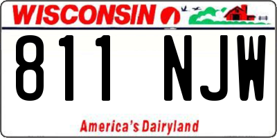 WI license plate 811NJW