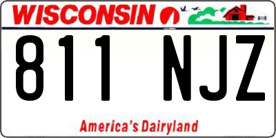 WI license plate 811NJZ