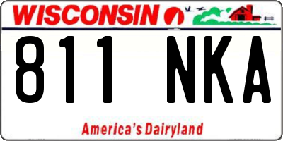 WI license plate 811NKA