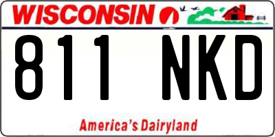 WI license plate 811NKD