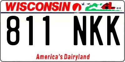 WI license plate 811NKK