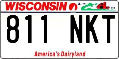 WI license plate 811NKT