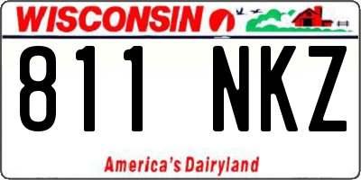 WI license plate 811NKZ
