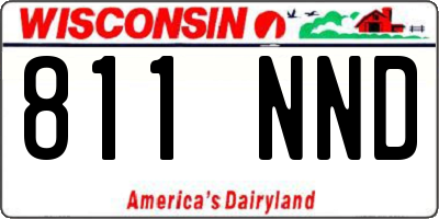 WI license plate 811NND