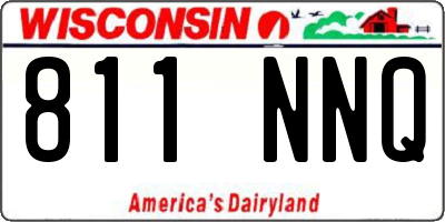 WI license plate 811NNQ