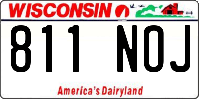 WI license plate 811NOJ