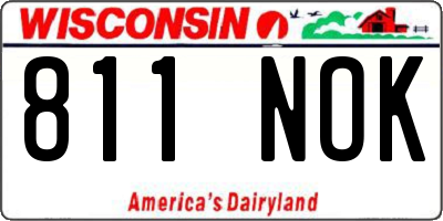 WI license plate 811NOK