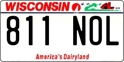 WI license plate 811NOL