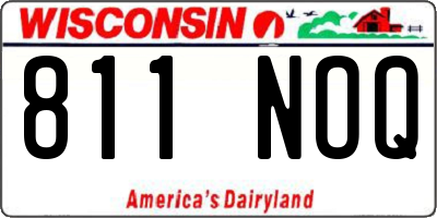 WI license plate 811NOQ