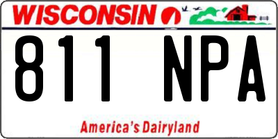 WI license plate 811NPA