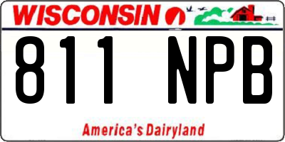 WI license plate 811NPB