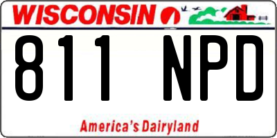 WI license plate 811NPD
