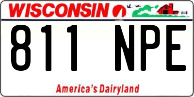 WI license plate 811NPE