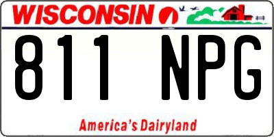 WI license plate 811NPG