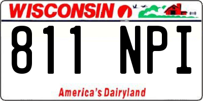 WI license plate 811NPI