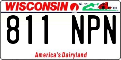 WI license plate 811NPN