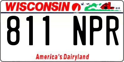 WI license plate 811NPR