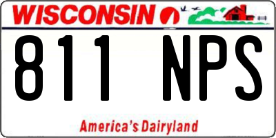 WI license plate 811NPS
