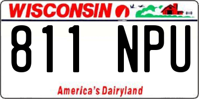 WI license plate 811NPU