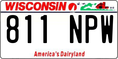 WI license plate 811NPW