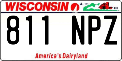 WI license plate 811NPZ