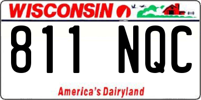 WI license plate 811NQC