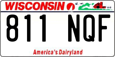WI license plate 811NQF