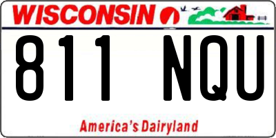 WI license plate 811NQU