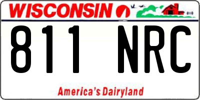WI license plate 811NRC