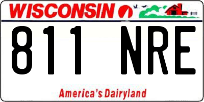 WI license plate 811NRE