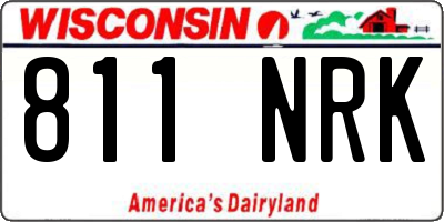 WI license plate 811NRK