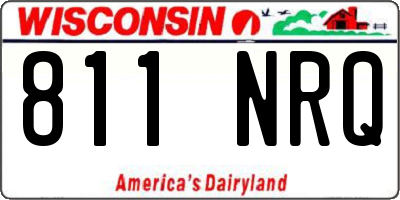 WI license plate 811NRQ