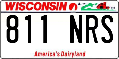 WI license plate 811NRS