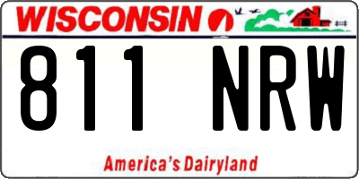 WI license plate 811NRW