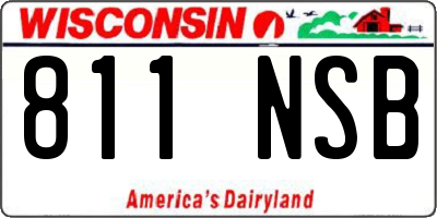 WI license plate 811NSB