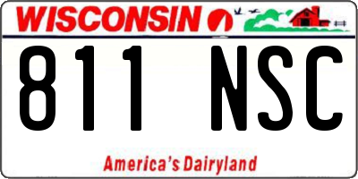 WI license plate 811NSC