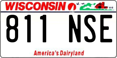 WI license plate 811NSE